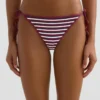 Textured Stripe Medium-Coverage Bikini Briefs with Ties Textured Stripe Medium-Coverage Bikini Briefs with Ties