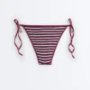 Textured Stripe Medium-Coverage Bikini Briefs with Ties Textured Stripe Medium-Coverage Bikini Briefs with Ties