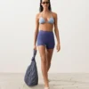 Textured Stripe Triangle Bikini Textured Stripe Triangle Bikini