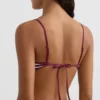 Textured Stripe Triangle Bikini Top Textured Stripe Triangle Bikini Top