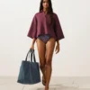 Textured Stripe Triangle Swimsuit Textured Stripe Triangle Swimsuit