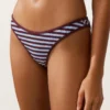 Textured Stripe U-Cut Medium-Coverage Bikini Briefs Textured Stripe U-Cut Medium-Coverage Bikini Briefs