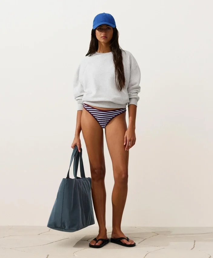 Textured Stripe U-Cut Medium-Coverage Bikini Briefs Textured Stripe U-Cut Medium-Coverage Bikini Briefs