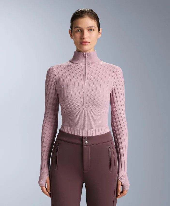 Thermal Base Layer Rib Knit T-Shirt with Peak Thermal Base Layer Rib Knit T-Shirt with Peak