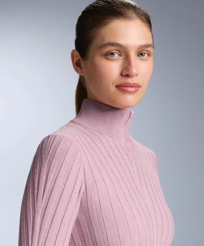 Thermal Base Layer Rib Knit T-Shirt with Peak Thermal Base Layer Rib Knit T-Shirt with Peak