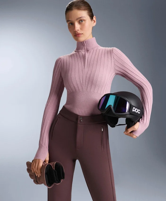 Thermal Base Layer Rib Knit T-Shirt with Peak Thermal Base Layer Rib Knit T-Shirt with Peak