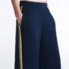Twill Straight-Leg Trousers with Side Tape Twill Straight-Leg Trousers with Side Tape