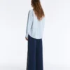 Twill Straight-Leg Trousers with Side Tape Twill Straight-Leg Trousers with Side Tape