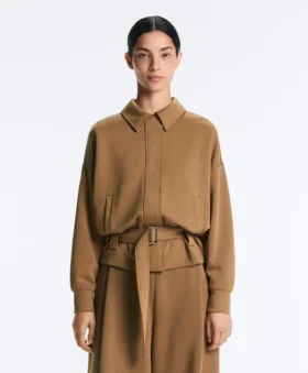 Twill Utility Jacket with Belt Twill Utility Jacket with Belt