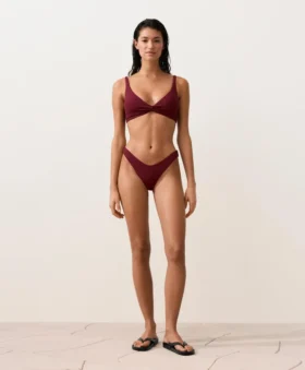 U-Cut Mini Check Jacquard Brazilian Bikini Briefs