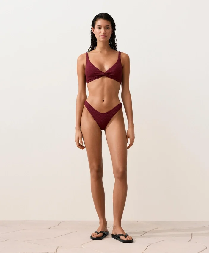 U-Cut Mini Check Jacquard Brazilian Bikini Briefs U-Cut Mini Check Jacquard Brazilian Bikini Briefs