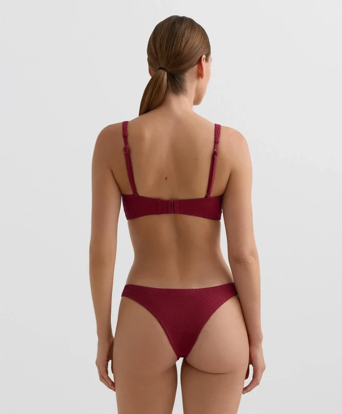 U-Cut Mini Check Jacquard Brazilian Bikini Briefs U-Cut Mini Check Jacquard Brazilian Bikini Briefs