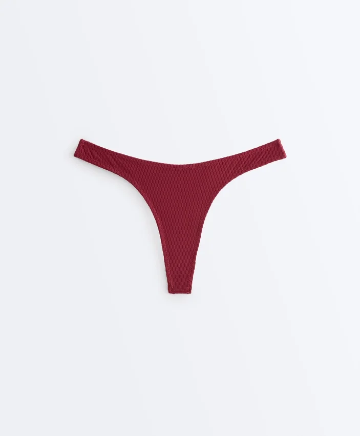 U-Cut Mini Check Jacquard Brazilian Bikini Briefs U-Cut Mini Check Jacquard Brazilian Bikini Briefs