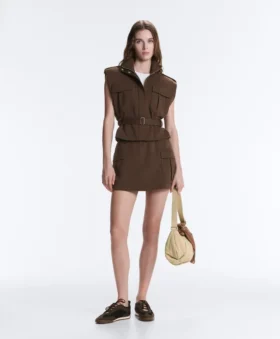 Short Piqué Skirt with Cotton Pockets Short Piqué Skirt with Cotton Pockets