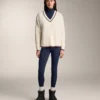 V-Neck Mini Cable Knit Jumper V-Neck Mini Cable Knit Jumper