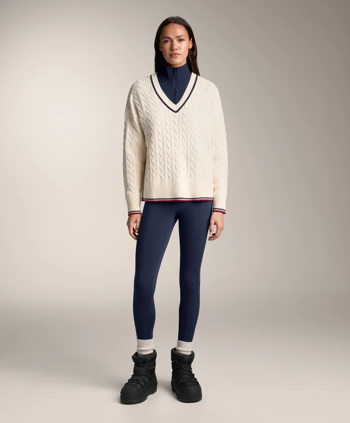V-Neck Mini Cable Knit Jumper V-Neck Mini Cable Knit Jumper