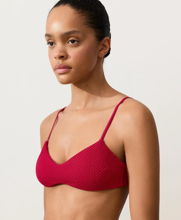 Waffle Texture Bikini Top Waffle Texture Bikini Top