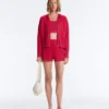 Washed Cable Knit Hooded Jacket Washed Cable Knit Hooded Jacket