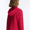 Washed Cable Knit Hooded Jacket Washed Cable Knit Hooded Jacket