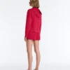 Washed Cable Knit Hooded Jacket Washed Cable Knit Hooded Jacket