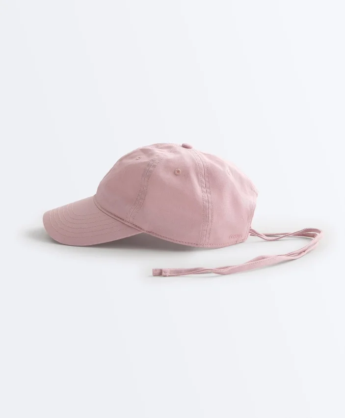 Washed-Effect 100% Cotton Cap with Tie Washed-Effect 100% Cotton Cap with Tie