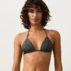Washed Effect Jacquard Triangle Bikini Washed Effect Jacquard Triangle Bikini