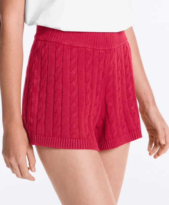 Washed Knit Cable Shorts Washed Knit Cable Shorts