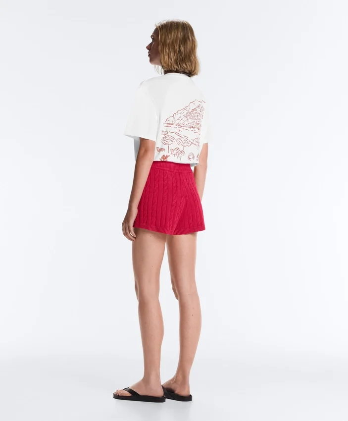 Washed Knit Cable Shorts Washed Knit Cable Shorts