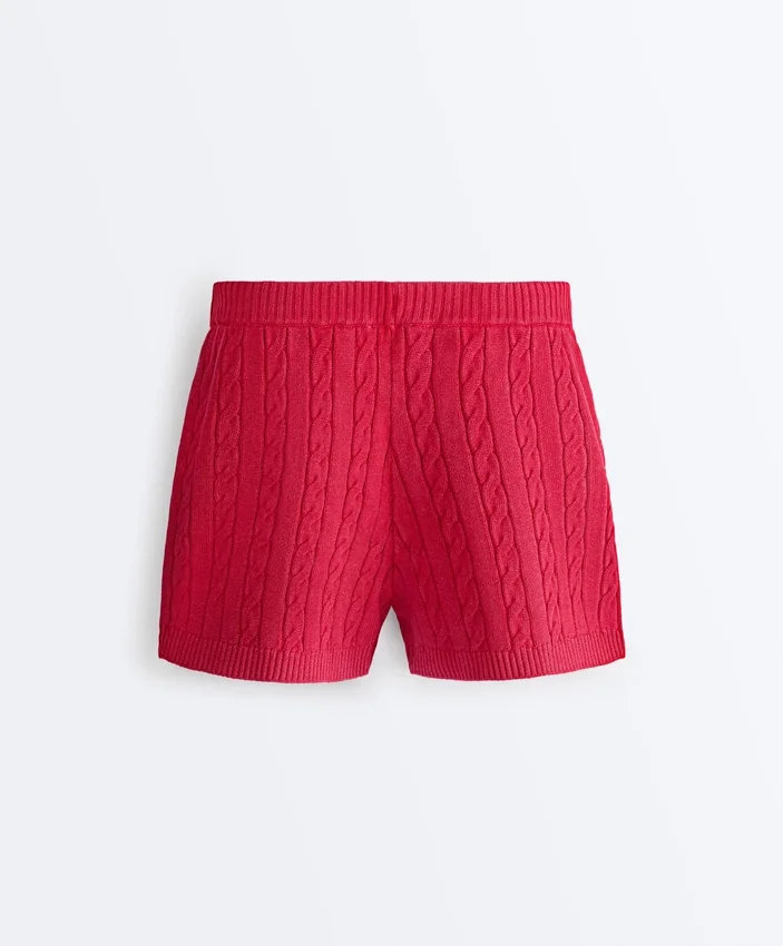 Washed Knit Cable Shorts Washed Knit Cable Shorts