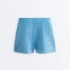 Washed Knit Cable Shorts Washed Knit Cable Shorts