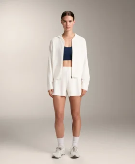 Washed Knit Hooded Jacket