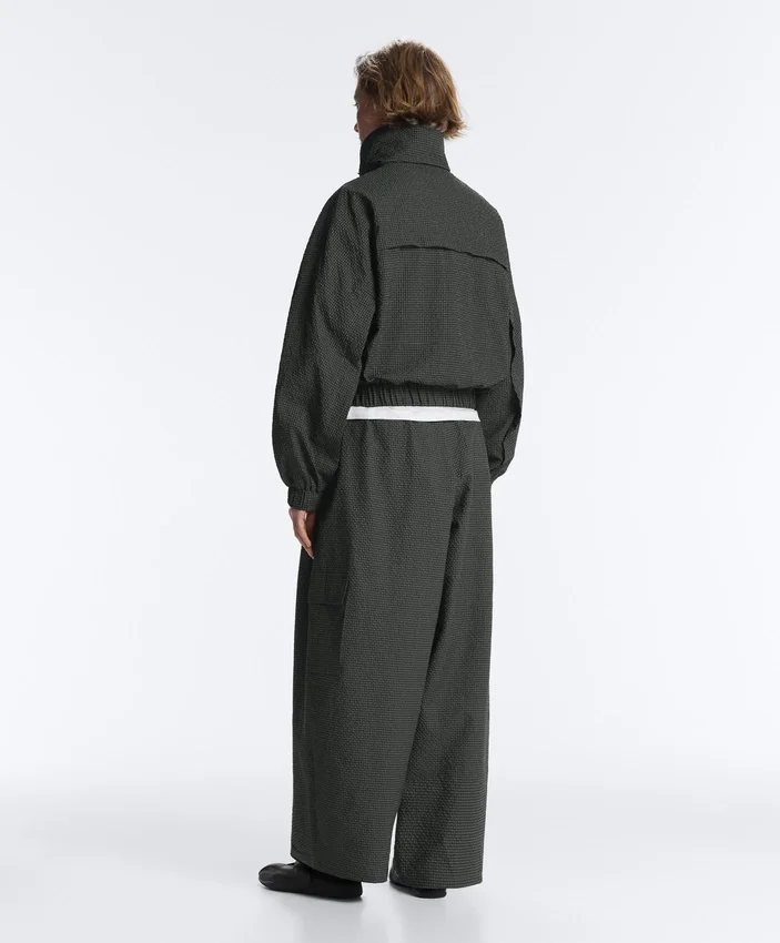 Water-Repellent Checked Nylon Track Jacket Water-Repellent Checked Nylon Track Jacket