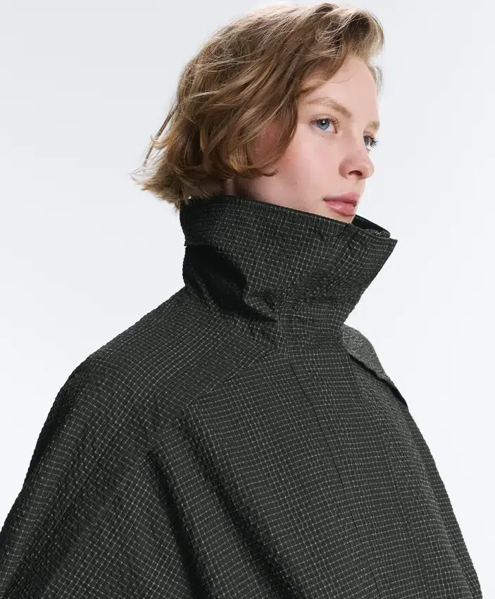 Water-Repellent Checked Nylon Track Jacket Water-Repellent Checked Nylon Track Jacket