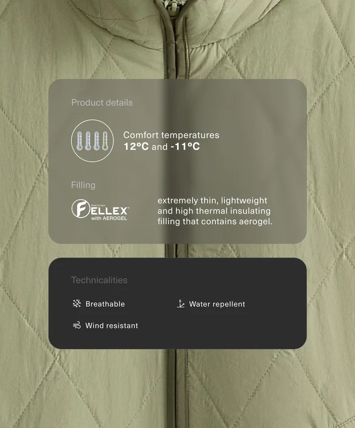 Water-Repellent Fellex® Aerogel Padded Jacket Water-Repellent Fellex® Aerogel Padded Jacket