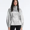 Water-Repellent Jacket with Metallic Effect Water-Repellent Jacket with Metallic Effect