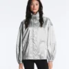Water-Repellent Jacket with Metallic Effect Water-Repellent Jacket with Metallic Effect