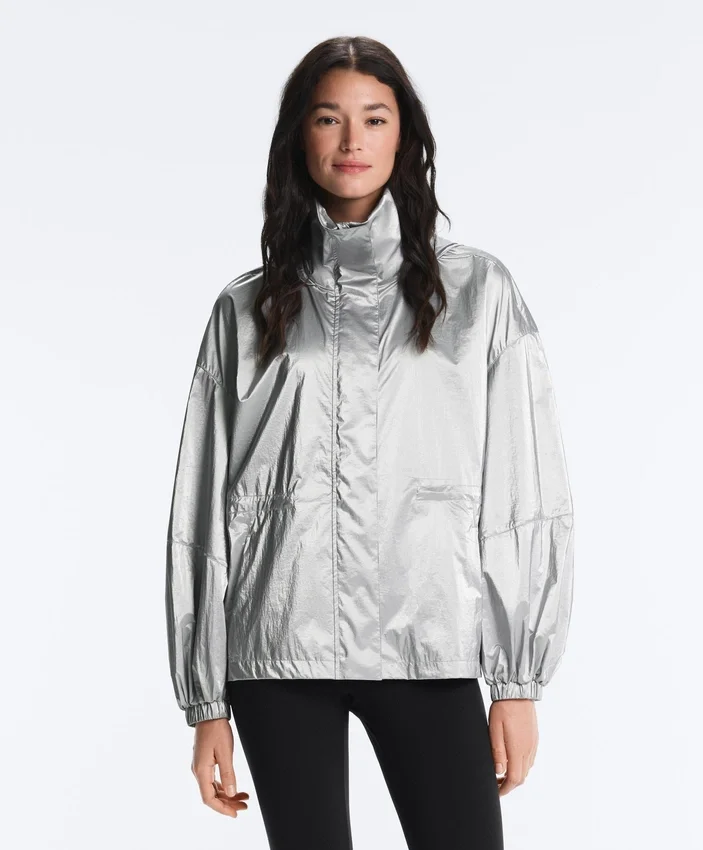Water-Repellent Jacket with Metallic Effect Water-Repellent Jacket with Metallic Effect