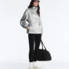 Water-Repellent Jacket with Metallic Effect Water-Repellent Jacket with Metallic Effect