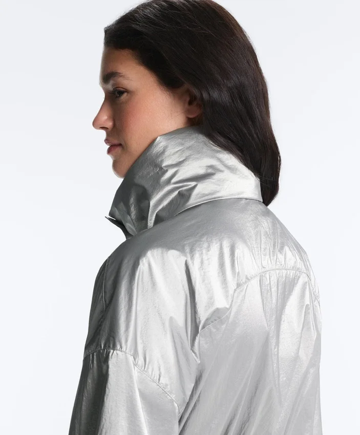 Water-Repellent Jacket with Metallic Effect Water-Repellent Jacket with Metallic Effect