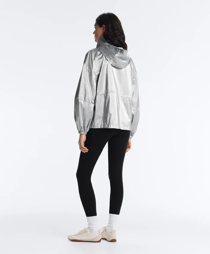 Water-Repellent Jacket with Metallic Effect Water-Repellent Jacket with Metallic Effect