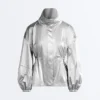 Water-Repellent Jacket with Metallic Effect Water-Repellent Jacket with Metallic Effect