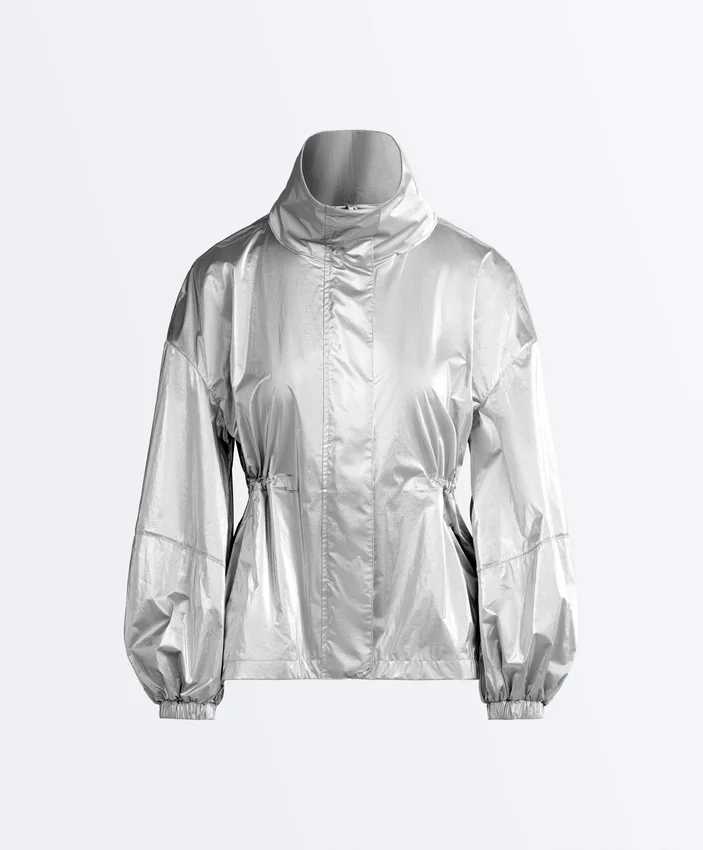 Water-Repellent Jacket with Metallic Effect Water-Repellent Jacket with Metallic Effect