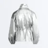 Water-Repellent Jacket with Metallic Effect Water-Repellent Jacket with Metallic Effect