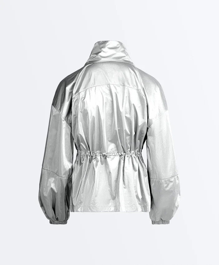 Water-Repellent Jacket with Metallic Effect Water-Repellent Jacket with Metallic Effect