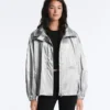 Water-Repellent Jacket with Metallic Effect Water-Repellent Jacket with Metallic Effect