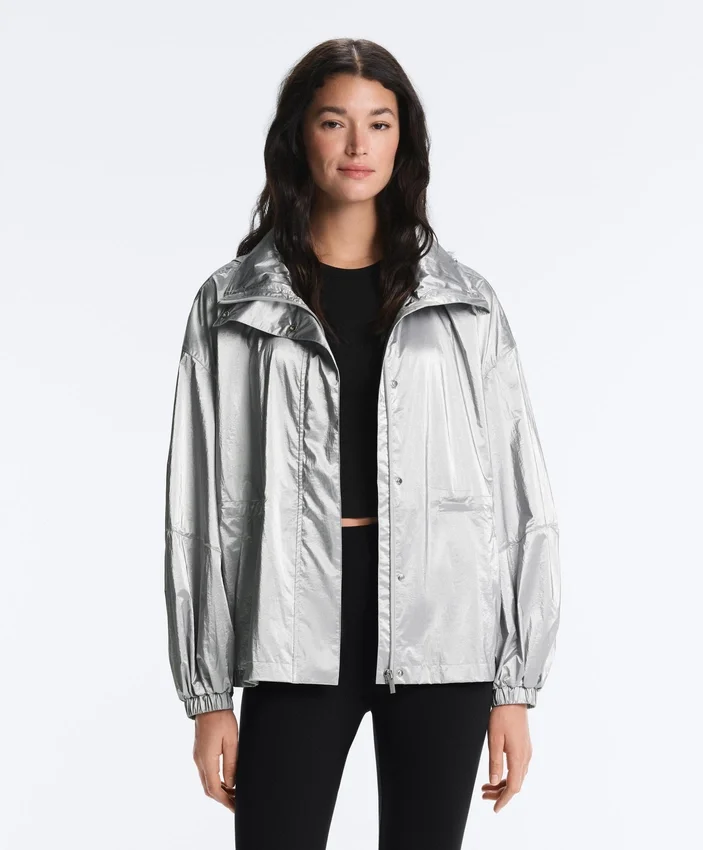 Water-Repellent Jacket with Metallic Effect Water-Repellent Jacket with Metallic Effect
