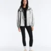 Water-Repellent Jacket with Metallic Effect Water-Repellent Jacket with Metallic Effect