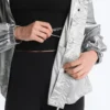 Water-Repellent Jacket with Metallic Effect Water-Repellent Jacket with Metallic Effect