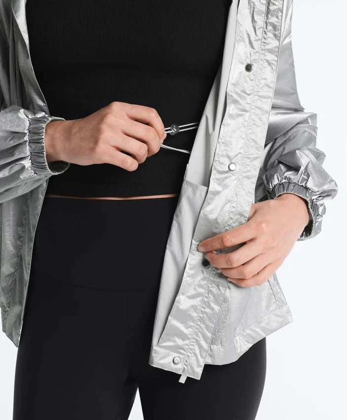 Water-Repellent Jacket with Metallic Effect Water-Repellent Jacket with Metallic Effect