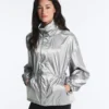 Water-Repellent Jacket with Metallic Effect Water-Repellent Jacket with Metallic Effect